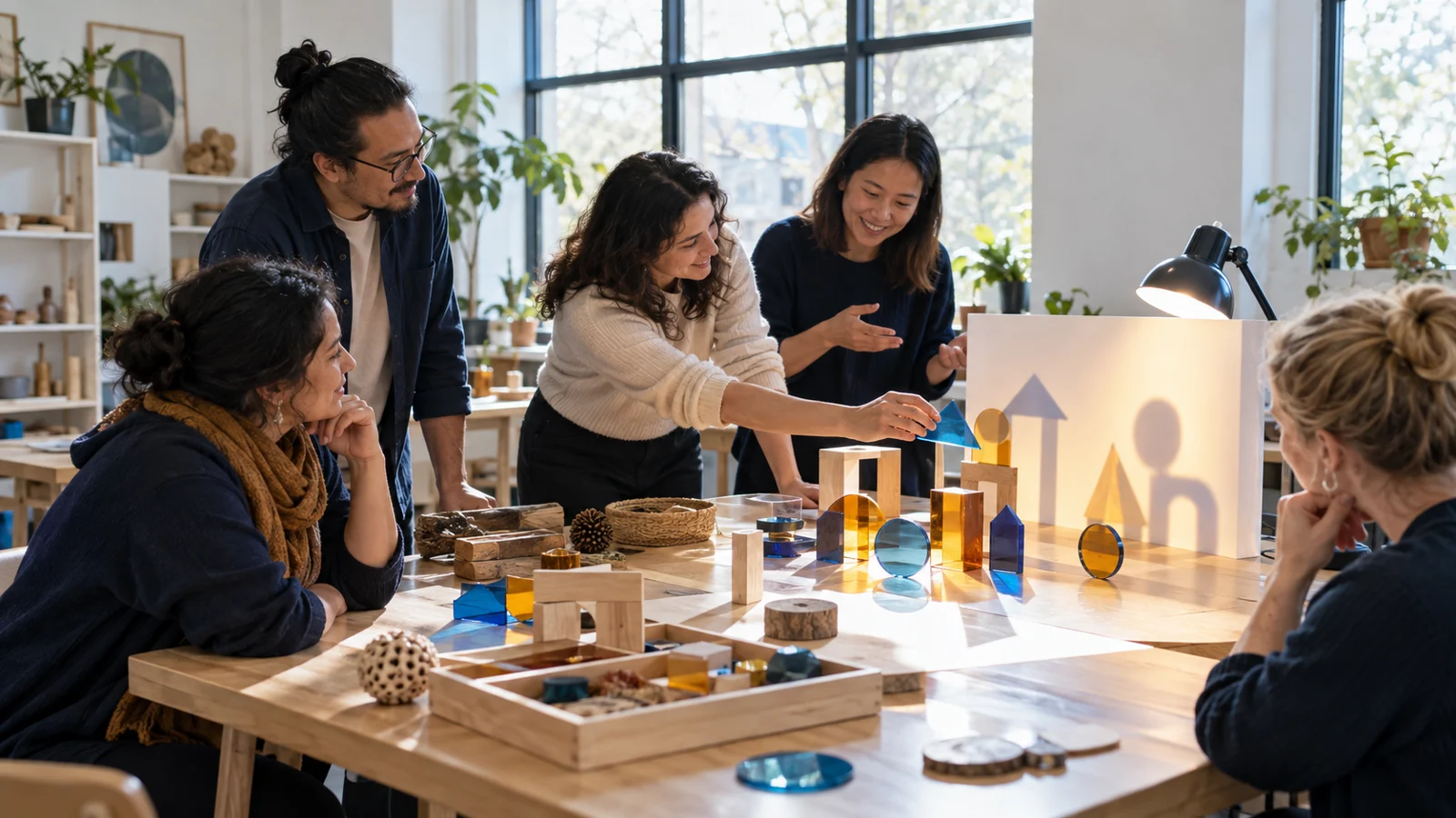 Educators learning together in a practical workshop